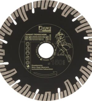 Diewe SAMURAI ø150mm disc diamantat pentru taiere și frezat caneluri in zidărie BCA și beton (seturi cu discount)